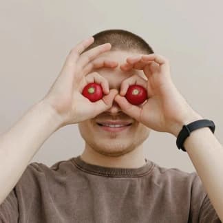 Slava Sheykin with radish