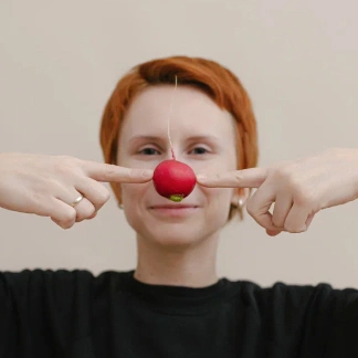 Lena Romanova with radish